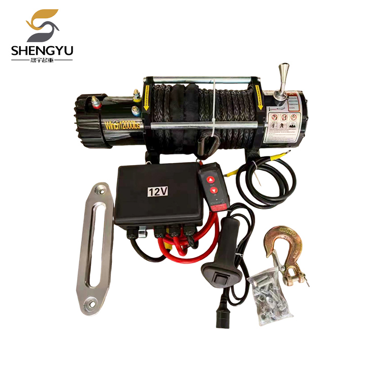 डायनेमा रस्सी के साथ 12V24V इलेक्ट्रिक चरखी