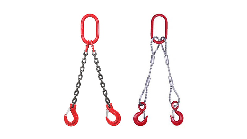 चेन स्लिंग्स और वायर रोप स्लिंग्स के फायदों की तुलना